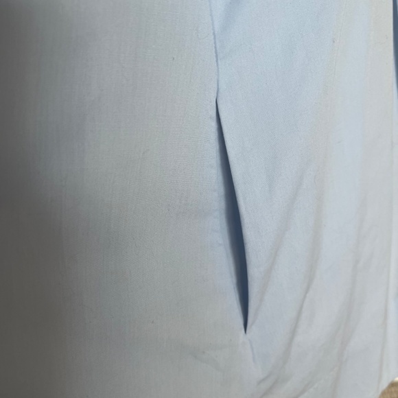 Marella Max Mara Blue Cotton‎ Voluminous A-line Pleated Casual Shirt Dress Mediu - Picture 8 of 8